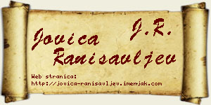 Jovica Ranisavljev vizit kartica